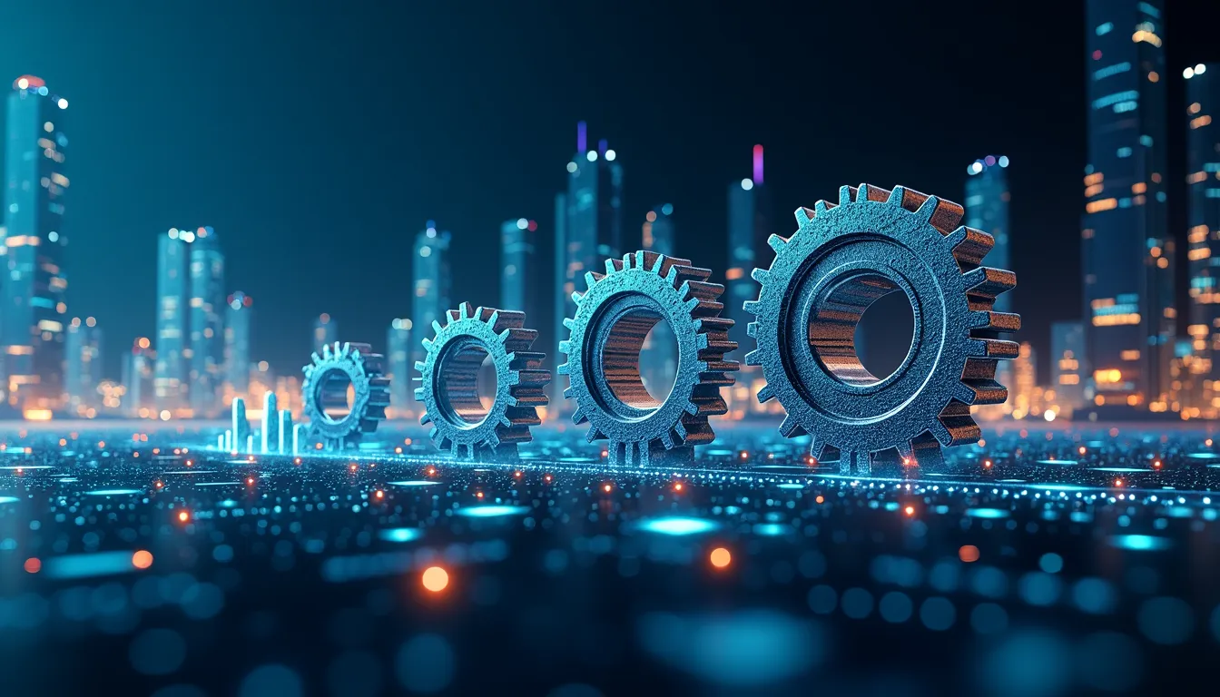 Abstract representation of evolving technology in finance