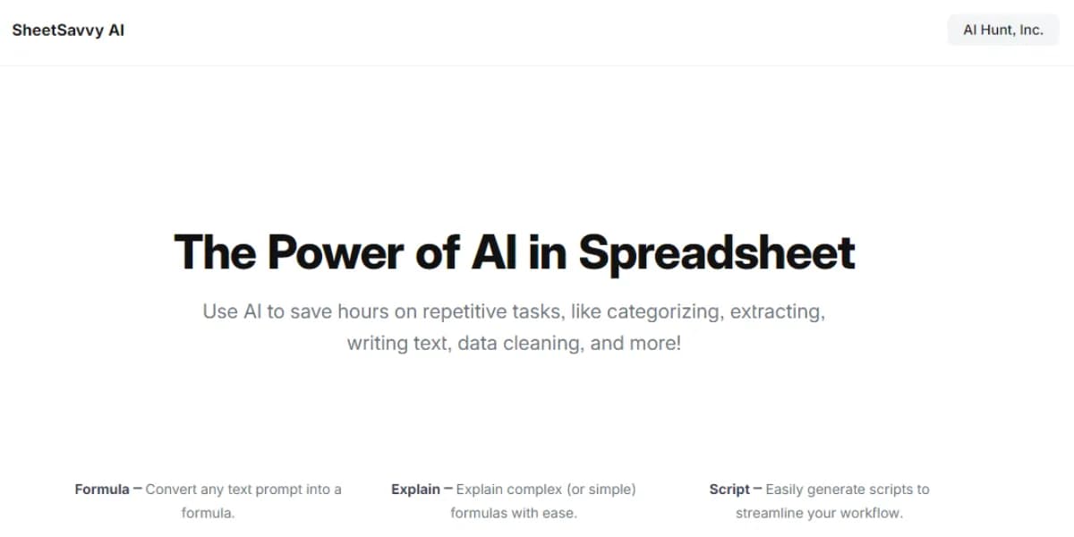SheetSavvy AI screenshot