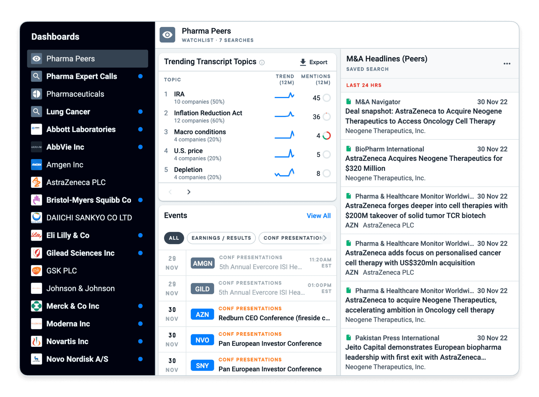 AlphaSense screenshot